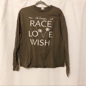 Chi Omega Race Love Wish Philanthropy Long Sleeve